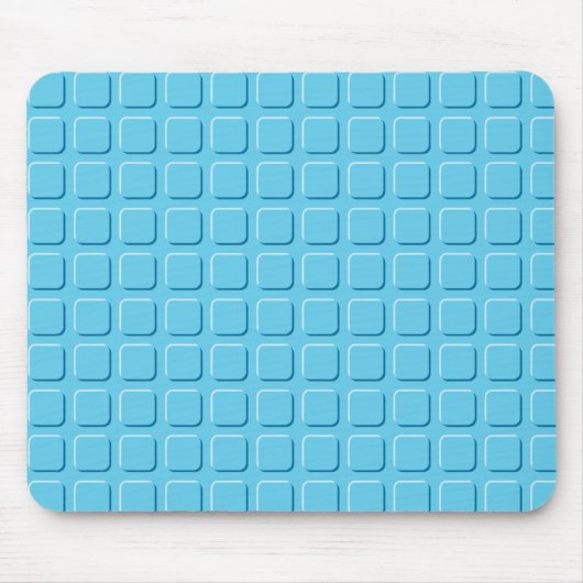 Blaue Quadrate Mousepad (Vorne)