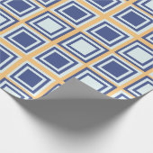 Blaue Quadrate Mustertrennpapier Geschenkpapier (Ecke)