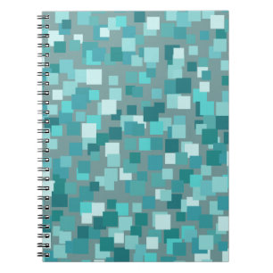 Blaue Quadrate Notizbuch Notizblock