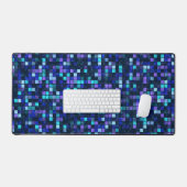 Blaue Quadrate Schreibtischunterlage (Tastatur & Maus)