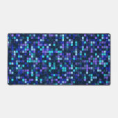 Blaue Quadrate Schreibtischunterlage (Vorderseite)
