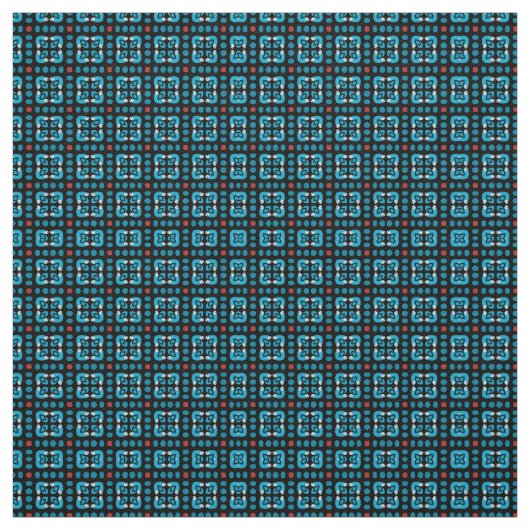 Blaue Quadrate Stoff (Muster)