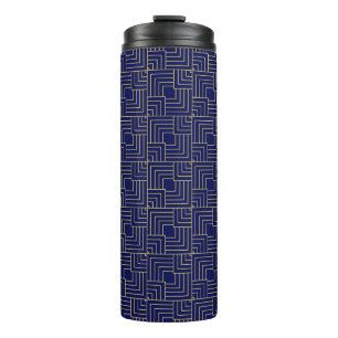 Blaue Quadrate Thermosbecher