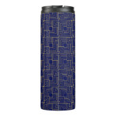 Blaue Quadrate Thermosbecher (Rückseite)
