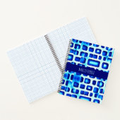 Blaue Quadrate und Rechtecke Notizblock (Innenseite)