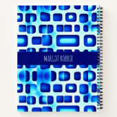 Blaue Quadrate und Rechtecke Notizblock (Rückseite)