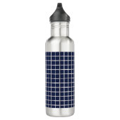 Blaue Quadrate Wasserflasche Edelstahlflasche (Rechts)