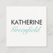 Blaue quadratischer terminkarte (Vorderseite)