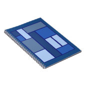 Blaue Quadratzgeometrie - Form und Farbe der Beweg Notizblock (Rechte Seite)