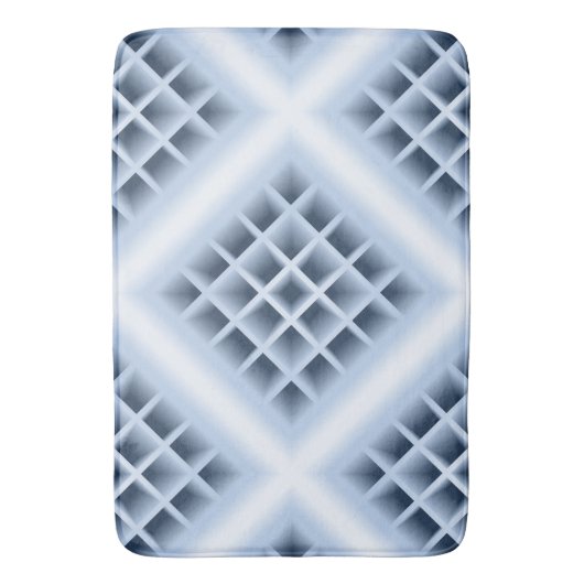 Blaue Quadratzoll Badematte (Vorderseite Vertikal)