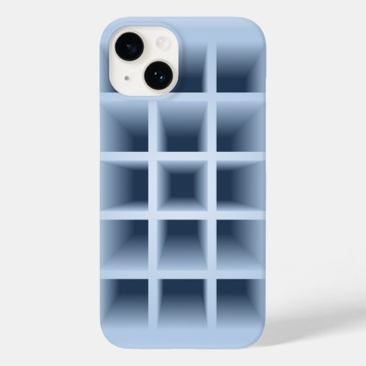 Blaue Quadratzoll Case-Mate iPhone Hülle (Rückseite)