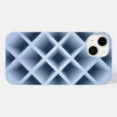 Blaue Quadratzoll Case-Mate iPhone Hülle (Rückseite (Horizontal))