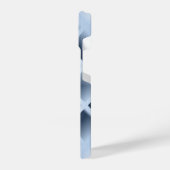 Blaue Quadratzoll iPhone Hülle (Linke Seite)