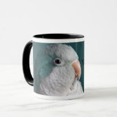 Blaue Quäker-Papageien-Tasse Tasse (Vorderseite Links)