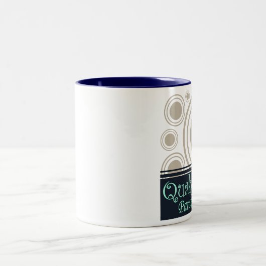 Blaue Quäker-Tasse Zweifarbige Tasse (Mittel)