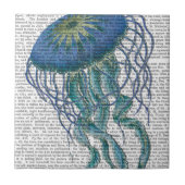 Blaue Qualle Fliese (Vorderseite)