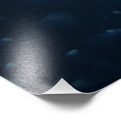 Blaue Qualle Fotodruck (Ecke)