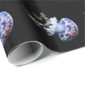 Blaue Qualle Geschenkpapier (Rolleneckpunkt)