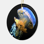 Blaue Qualle Keramik Ornament (Links)