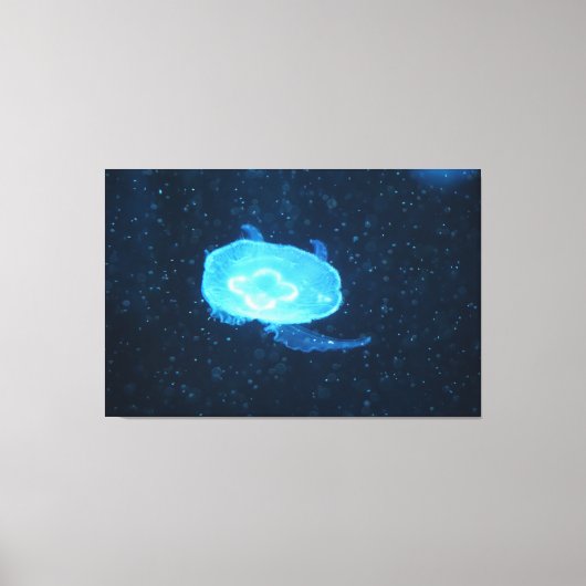 Blaue Qualle Leinwanddruck (Vorderseite)