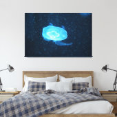 Blaue Qualle Leinwanddruck (Insitu (Schlafzimmer))