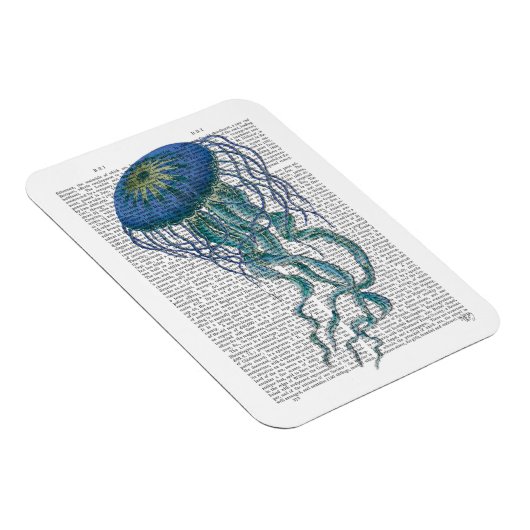 Blaue Qualle Magnet (Rechte Seite)