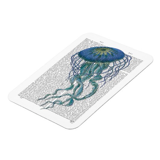 Blaue Qualle Magnet (Linke Seite)