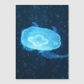 Blaue Qualle Magnetkarte (Vorderseite)