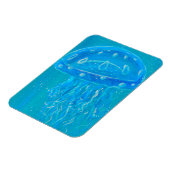 Blaue Qualle Malerei Magnet (Linke Seite)