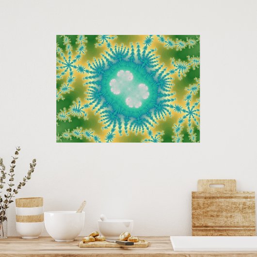 Blaue Qualle (Printwerbung) Poster (Küche)