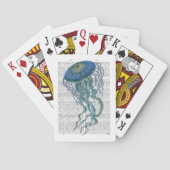 Blaue Qualle Spielkarten (Rückseite)