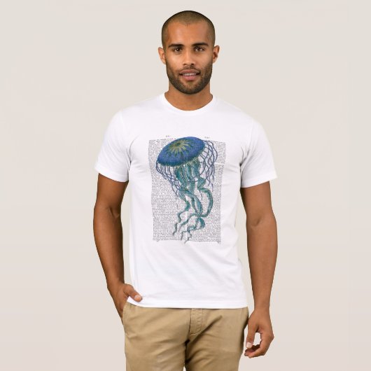 Blaue Qualle T-Shirt (Vorne ganz)