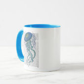 Blaue Qualle Tasse (Vorderseite Links)