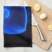 Blaue Quallen Handtuch (Viertel Falte)