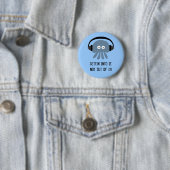 Blaue Quallen u. Kopfhörer GETTING IN ES Abzeichen Button (Beispiel)