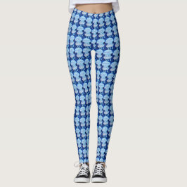 Blaue Quallenmalerei Leggings