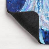 Blaue Quallenmalerei Mousepad (Ecke)