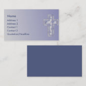 Blaue quere christliche kundenspezifische visitenkarte (Vorne/Hinten)