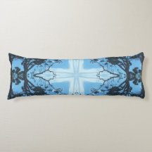 Blaue Querlasche-Muster Kissen