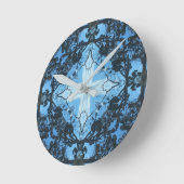 Blaue Querlasche-Wandleuchte Runde Wanduhr (Winkel)