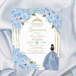 Blaue Quinceanera Rose Piazza della Riforma Einladung