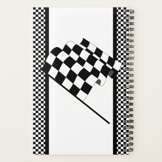 Blaue Race Car Checked Flag Planer (Rückseite)