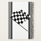 Blaue Race Car Checked Flag Planer (Rückseite)