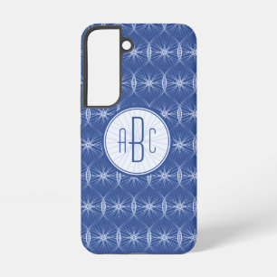 Blaue Radmuster-Monogramm Samsung Galaxy Hülle