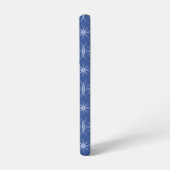 Blaue Radmuster-Monogramm Samsung Galaxy Hülle (Linke Seite)