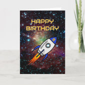 Blaue Rakete individuelle Name Karte (Vorderseite)