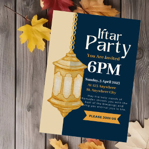 Blaue Ramadan-Iftar-Party-Einladung Einladung