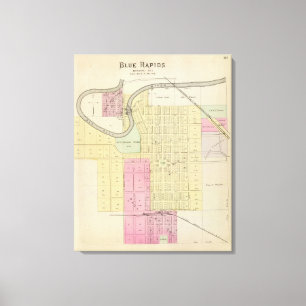 Blaue Rapids, Marshall County, Kansas Leinwanddruck