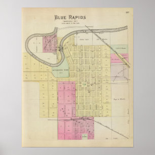 Blaue Rapids, Marshall County, Kansas Poster