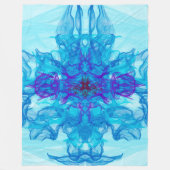BLAUE RAUCHEN - Fraktal Art - Fleecedecke (Vorderseite)